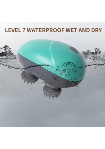 Silverwhite Kutusu Ile Akıllı Kablosuz Baş Masajı Relax Antistres Vücut Masajı Saude Ipx7 Su Geçirmez USB Şarj Vücut Sırt Masajı (Yurt Dışından)