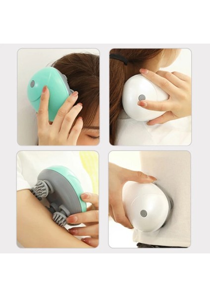 Silverwhite Kutusu Ile Akıllı Kablosuz Baş Masajı Relax Antistres Vücut Masajı Saude Ipx7 Su Geçirmez USB Şarj Vücut Sırt Masajı (Yurt Dışından) indirimleri