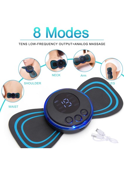 4 Jel Pedleri ile Ems Boyun Sedye Elektrikli Masaj Elektronik Servikal Masaj Yaması Yorgunluğu Gidermek Için 8 Mod Vertebra Masajı Sağlık (Yurt Dışından) fırsatları