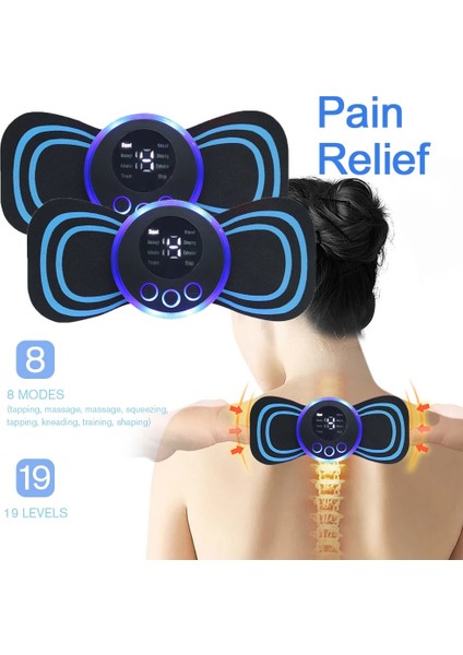 4 Jel Pedleri ile Ems Boyun Sedye Elektrikli Masaj Elektronik Servikal Masaj Yaması Yorgunluğu Gidermek Için 8 Mod Vertebra Masajı Sağlık (Yurt Dışından) indirimleri