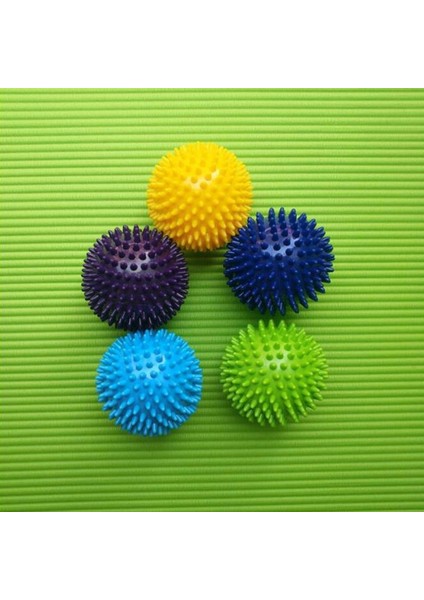 Siyah 7.5 cm Dikenli Masaj Topu El Ayak Vücut Ağrısı Stres Masajı Rölyef Tetik Noktası Sağlık Spor Oyuncak Rastgele Renk (Yurt Dışından)