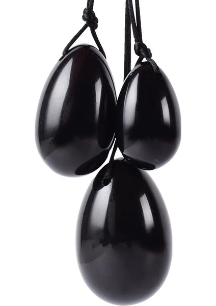 40 25MM Doğal Obsidyen Yumurta Vajinal Topları Yoni Değnek Seti Kadın Seti Masturbators Vajinal Sıkma Kegel Simülatörü Masaj Topu Sert (Yurt Dışından) modelleri