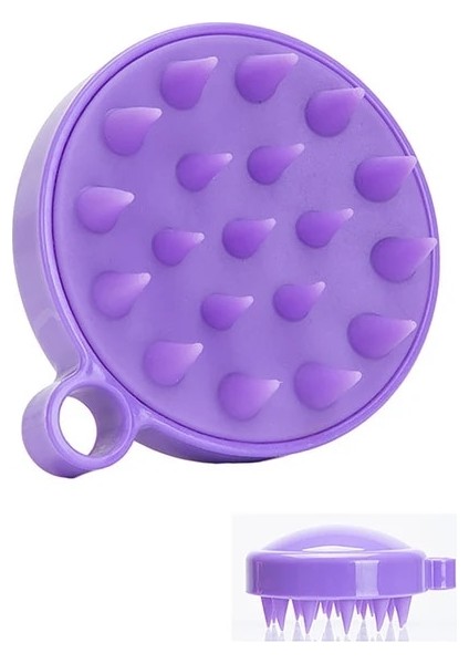 Ark Mor Silikon Şampuan Saç Derisi Saç Masajı Kafa Vücut Saç Derisi Masaj Fırçası Tarak Saç Yıkama Tarağı Duş Fırçası Banyo Spa Masaj Fırçası (Yurt Dışından)