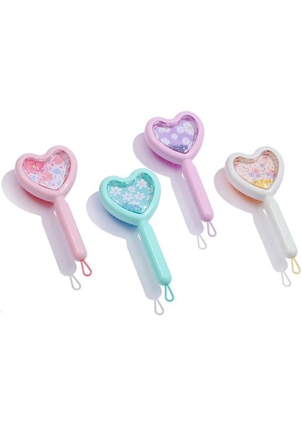 4 Saç Şekillendirici Tarak Karikatür Sevimli Yıldız Kalp Şekli Hava Yastığı Tarak Saç Fırçası Salon Kuaförlük Düz Kıvırcık Saç Tarak Kadın Saç (Yurt Dışından) fiyatları