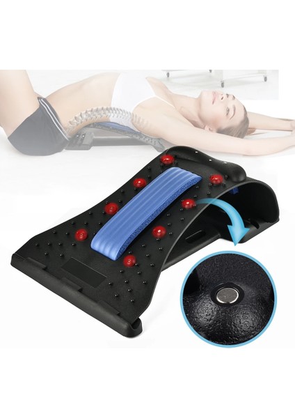 Mavi Boyun ve Omuz Sedye Boyun Ayarlanabilir Çekiş Fitness Masaj Tahtası Sırt Masajı Streç Relax Bel Desteği Bel Omurga (Yurt Dışından)