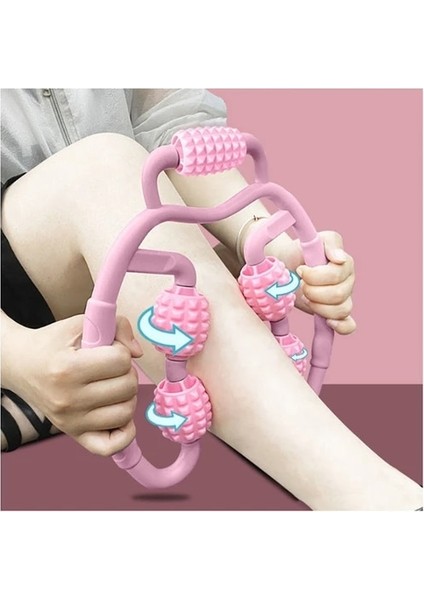 Gümüş U Şeklinde 5 Top Kol Bacak Kas Rahatlatıcı Aracı Masaj Silindiri Fitness Aksesuarı Kadın Yoga Fitness Ekipmanları 28ED (Yurt Dışından)