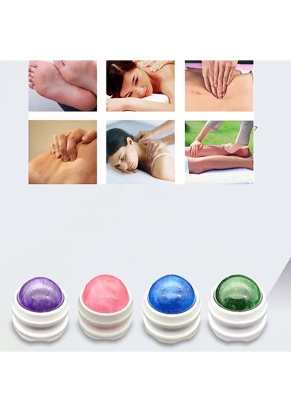 Mavi 1 Adet Taşınabilir Masaj Silindiri Topu Masaj Fitness Yoga Egzersiz Ayak Geri Bel Kalça Rahatlatıcı Stres Serbest Bırakma Kas Gevşeme (Yurt Dışından)