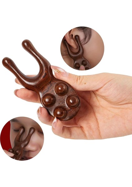 Tip 10 1 Adet Sandal Ağacı Göz Burun Meridyen Masajı Vücut Yüz Masajı Tarak Ahşap Saplı Sandal Ağacı Akupunktur Noktası Masajı (Yurt Dışından) modelleri