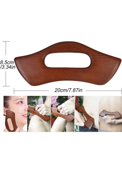 2 Gua Sha Lenfatik Drenaj Aracı, Sırt Masajı Kas Serbest Bırakma Aracı-Vücut Şekillendirici, Anti Selülit Ahşap Terapi Masaj Aletleri (Yurt Dışından) fiyatları