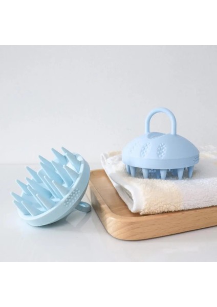 Mor Çok Amaçlı 4 Renk Islak Kuru Kıvırcık Saç Şampuanı Fırçası Saç Derisi Scrubber Banyo Aksesuarları (Yurt Dışından)