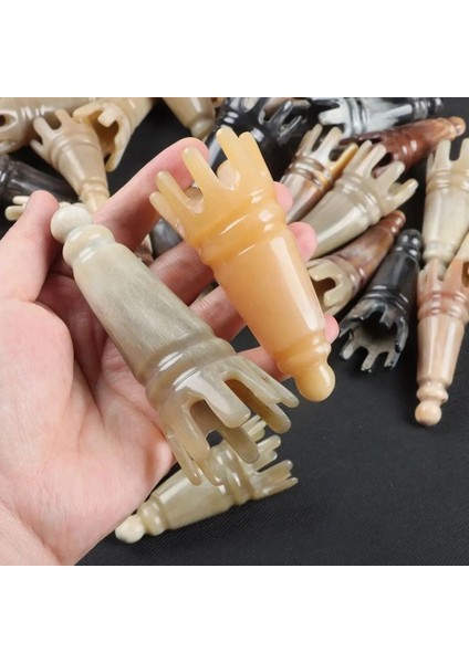 Rastgele 1 Adet Doğal Öküz Boynuz Masaj Tarak Akupunktur Noktası Gua Sha Kazıma Kafa Kan Dolaşımı Ağrıyı Azaltmak Saç Yıkama Fırçası Boyun Vücut (Yurt Dışından)