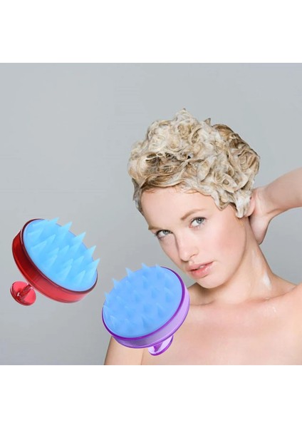 Kırmızı Silikon Kafa Şampuanı Saç Derisi Masaj Fırçası Saç Yıkama Saç Derisi Temizleme Tarak Islak ve Kuru Yetişkin Yumuşak Ev Banyo Tarağı (Yurt Dışından) fiyatları