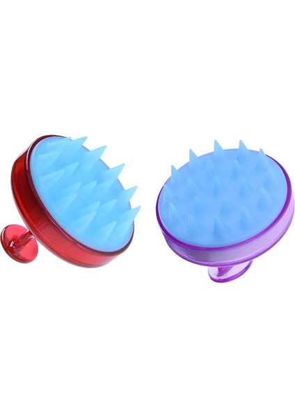 Kırmızı Silikon Kafa Şampuanı Saç Derisi Masaj Fırçası Saç Yıkama Saç Derisi Temizleme Tarak Islak ve Kuru Yetişkin Yumuşak Ev Banyo Tarağı (Yurt Dışından) modelleri