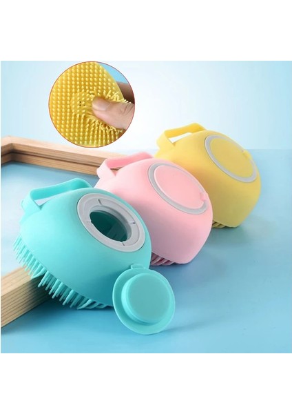 Sarı Silikon Kafa Vücut Saç Derisi Masaj Fırçası Silikon Şampuan Fırçası Saç Yıkama Tarağı Duş Fırçası Banyo Spa Masaj Fırçası Saç Fırçası (Yurt Dışından)