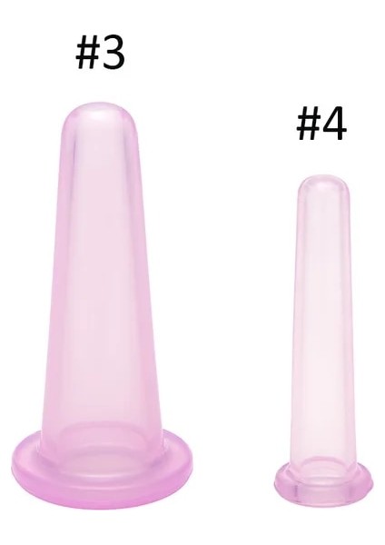 Purple-3-4 2/3 Adet Silikon Masaj Yüz Vücut Spa Çukurluğu Vantuz Anti Selülit Vakum Çukurluğu Kutular Yüz Kaldırma Sırt Masaj Kavanozları (Yurt Dışından)