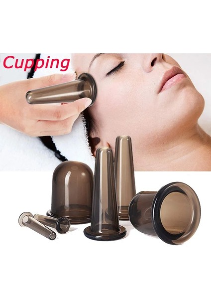 Purple-3-4 2/3 Adet Silikon Masaj Yüz Vücut Spa Çukurluğu Vantuz Anti Selülit Vakum Çukurluğu Kutular Yüz Kaldırma Sırt Masaj Kavanozları (Yurt Dışından)