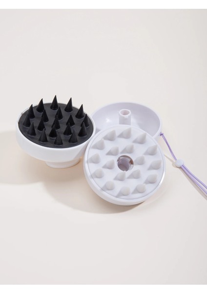 Sarı Silikon Şampuan Saç Derisi Saç Masajı Kafa Vücut Saç Derisi Masaj Fırçası Tarak Saç Yıkama Tarağı Duş Fırçası Banyo Spa Masaj Fırçası (Yurt Dışından)