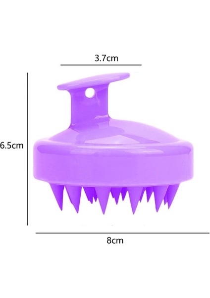 02-Mor Silikon Kafa Vücut Saç Derisine Masaj Fırçası Silikon Şampuan Fırçası Saç Yıkama Tarağı Duş Fırçası Banyo Spa Masaj Fırçası Saç Fırçası (Yurt Dışından) fiyatları
