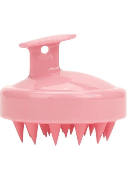 02-Pnk Silikon Kafa Vücut Saç Derisine Masaj Fırçası Silikon Şampuan Fırçası Saç Yıkama Tarağı Duş Fırçası Banyo Spa Masaj Fırçası Saç Fırçası (Yurt Dışından)