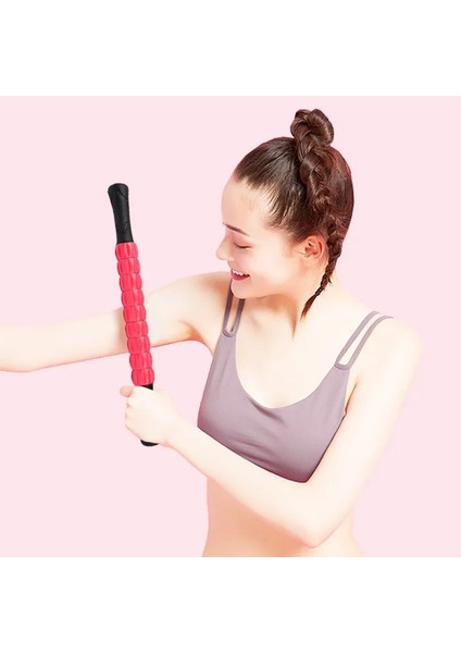 Siyah 1 Adet Kas Masajı Sağlık Spor Salonu Ekipmanları Selülit Vücut Boyun Ayak Kendini Geri Masaj Sopa Rulo Masöz Sağlık Araçları (Yurt Dışından) modelleri