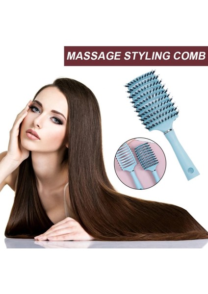 03 Kadın Saç Derisine Masaj Tarak Saç Fırçası Kıl Islak Kıvırcık Saç Detangle Fırça Salon Kuaförlük Şekillendirici Araçları Kafa Masajı (Yurt Dışından)