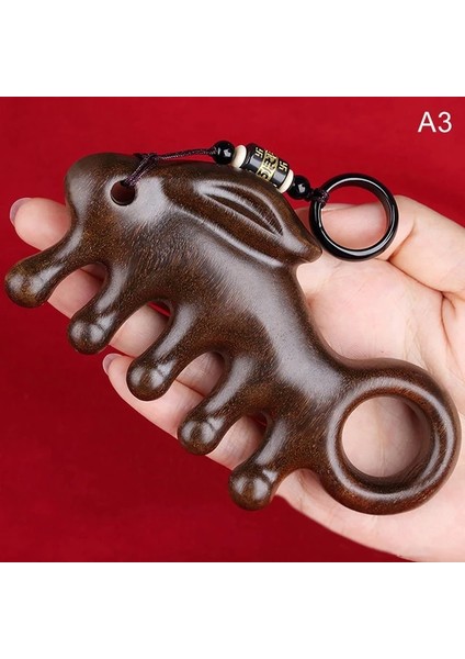 1 Adet Tavşan Şekilli Vücut Masaj Tarak Halka Kafalı Meridyen Saç Derisi Tarak Yüz Göz Omuz Boyun Kazıma Geniş Diş Ahşap Tarak (Yurt Dışından)