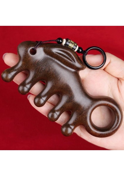 1 Adet Tavşan Şekilli Vücut Masaj Tarak Halka Kafalı Meridyen Saç Derisi Tarak Yüz Göz Omuz Boyun Kazıma Geniş Diş Ahşap Tarak (Yurt Dışından) indirimleri