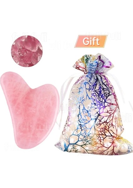 Pıc Olarak Set Gül Kuvars Tozu Kristal Yeşim Rulo Masaj Spa Doğal Pembe El Yapımı Gua Sha Taş Yüz Güzellik Cihazı Yüz Cilt Bakımı Aracı (Yurt Dışından)