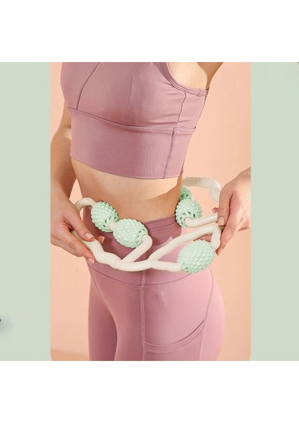 Yeşil Halka Buzağı Ince Bacak Fitness Ekipmanları Köpük Mil Rulo Kas Gevşetici El Bacak Masajı Silindir Masajı Fitness Salonu Yoga (Yurt Dışından) modelleri