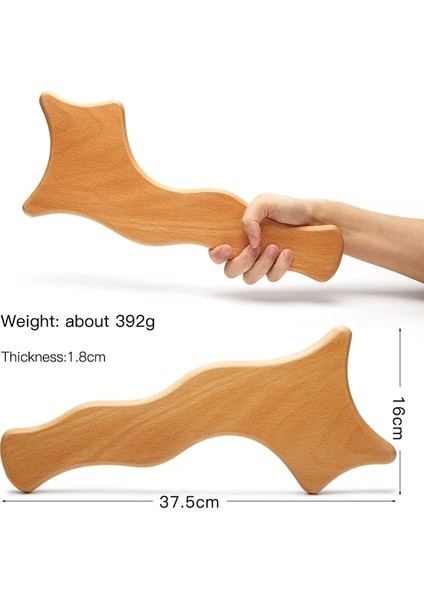 Vücut Gua Sha C Ahşap Terapi Masajı Anti-Selülit Gua Sha Aracı Derin Doku Relax Masaj Vücut Yüz Kaldırma Maderoterapia Rulo (Yurt Dışından)