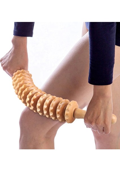 Wood-12 Roller 12 Roller Ahşap Terapi Fasci Masaj Aletleri, Selülit Azaltma ve Kas Gerginliği Için Kavisli Ahşap Masaj Rulo Sopa (Yurt Dışından) modelleri