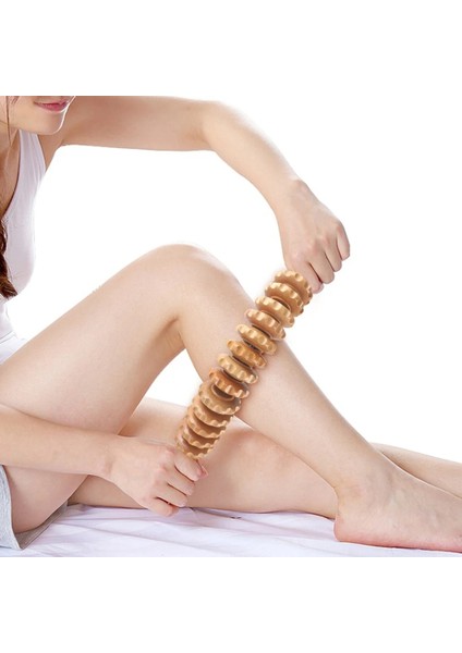 Wood-12 Roller 12 Roller Ahşap Terapi Fasci Masaj Aletleri, Selülit Azaltma ve Kas Gerginliği Için Kavisli Ahşap Masaj Rulo Sopa (Yurt Dışından) indirimleri