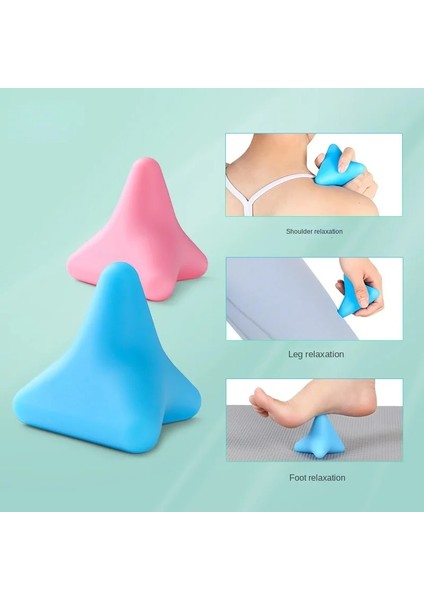 Gri Silikon Masaj Koni Üçgen Rahatlama Aparatı Topu Psoas Kas Serbest Bırakma Torasik Omurga Arka Boyun Kürek Kemiği Ayak Yoga Masajı (Yurt Dışından)