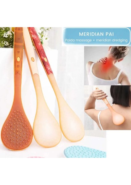 A-Mavi Silikon Meridyen Tokat Tahtası Gua Sha Plaka Dayak Masaj Sopası Sırt Vücut Masajı Için Detoks Masaj Sopası Kan Dolaşımı (Yurt Dışından)