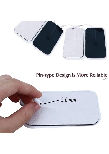 5x9 cm 50 Adet 20/50 Adet/9x5 Cm/2mm Fiş Yeniden Kullanılabilir Onlarca Elektrot Pedi Darbe Dijital Akupunktur Terapi Masajı/elektrikli Kas Stimülatörü (Yurt Dışından) fırsatları