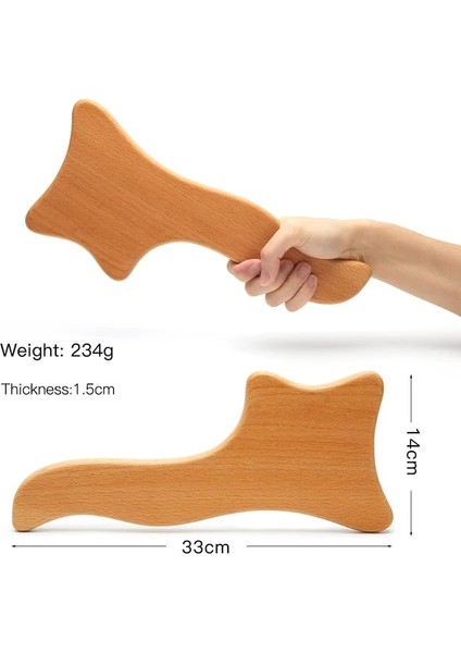 Vücut Gua Sha B Ahşap Terapi Masajı Anti-Selülit Gua Sha Aracı Derin Doku Relax Masaj Vücut Yüz Kaldırma Maderoterapia Rulo (Yurt Dışından)