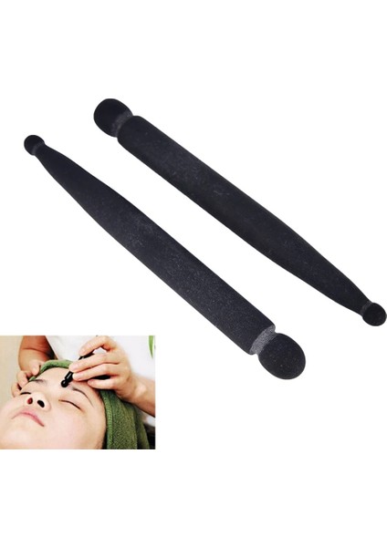 Siyah Doğal Bian Taş Iğne Masaj Sopa Değnek Vücut Kür Guasha Noktaları Aracı (Yurt Dışından)