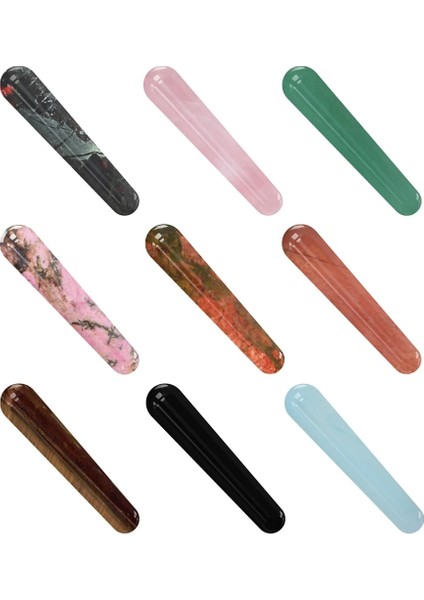 Pembe S Gül Kuvars Yoni Değnek Gerçek Beyaz Kristal Masaj Değnek Obsidyen Yoni Sopa Doğal Taş Vücut Masaj Sopa Yüz Masajı Bar (Yurt Dışından)