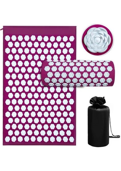 Lotus Mor Akupunktur Masaj Mat Shakit Mat Sırt Boyun Ayak Ağrısını Rahatlatmak Spike Mat Kuznetsov'un Aplikatör Sırt Masaj Yastığı Yoga Mat (Yurt Dışından)