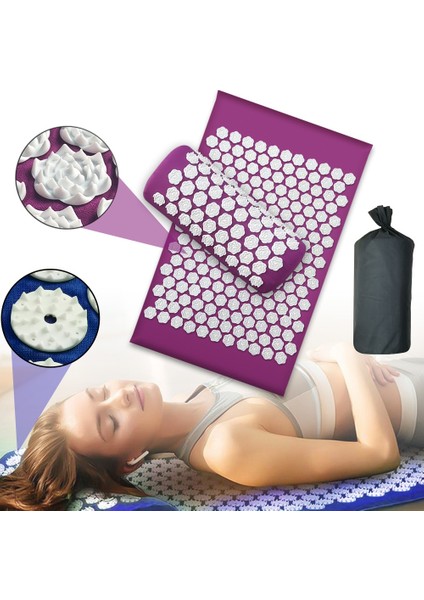 Lotus Mor Akupunktur Masaj Mat Shakit Mat Sırt Boyun Ayak Ağrısını Rahatlatmak Spike Mat Kuznetsov'un Aplikatör Sırt Masaj Yastığı Yoga Mat (Yurt Dışından) fiyatları