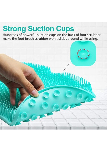 Yeşil Duş Ayak Temizleyici Scrubber Masaj, Ayak Ağrısı Yorgun Ayaklar Kaymaz Vantuzlu Duş Zemini Için Rahatlatıcı Akupunktur Matı (Yurt Dışından) modelleri