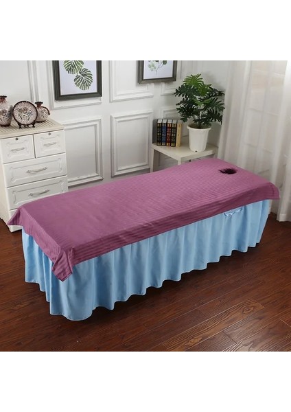 Koyu Mor W Delik 100 cm x 200 cm Saf Pamuk Güzellik Salonu Çarşaf Yatak Yapımı Için Güzellik Çarşaf (Yurt Dışından)