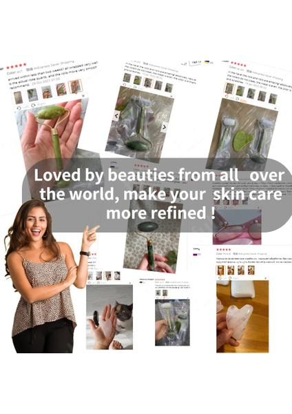 Doğal Yeşim Rulo Gua Sha Seti Yüz Guaj Masaj Kazıyıcı Rulo Seti Yüz Cilt Bakımı Güzellik Sağlık Masaj Aletleri (Yurt Dışından) indirimleri