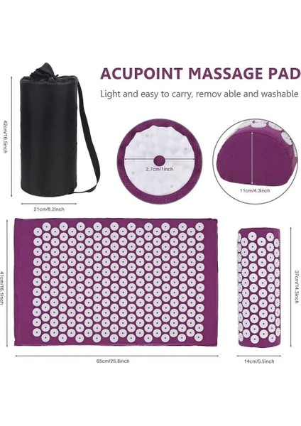 Sadece Mat-Siyah Shiatsu Akupunktur Yoga Minderi Sırt Ağrısını Giderir Kuznetsov'un Aplikatörü Ayak Masaj Yastığı Masaj Yastığı Yastık Seti Sivri Uçlu (Yurt Dışından) fiyatları