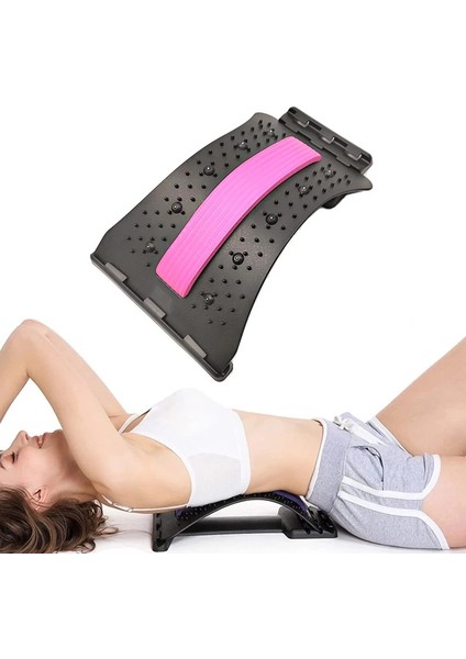 Pembe Abs Lomber Servikal Omurga Desteği Masajı Bel Sedye Omurga Düzeltme Bel Desteği Fitness Yoga Bel Boyun Desteği Brace (Yurt Dışından) fırsatları