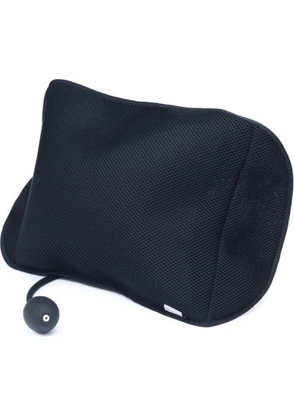 Siyah Ayarlanabilir Bel Desteği Yastık Sırt Desteği Minderi Şişme Hava Yastığı ile Uygulanabilir Ofis Koltuğu/araba Sırt Rahatlatmak (Yurt Dışından)