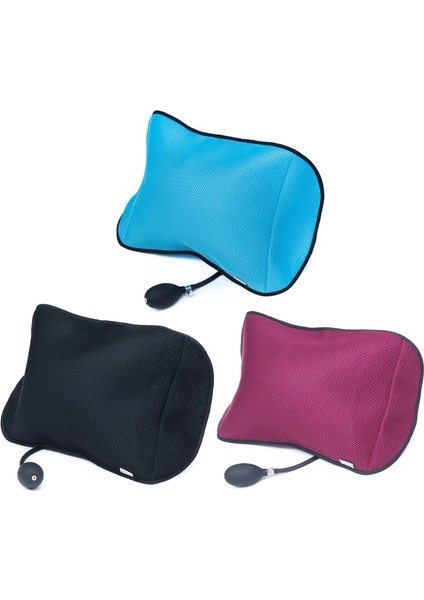 Siyah Ayarlanabilir Bel Desteği Yastık Sırt Desteği Minderi Şişme Hava Yastığı ile Uygulanabilir Ofis Koltuğu/araba Sırt Rahatlatmak (Yurt Dışından) indirimleri