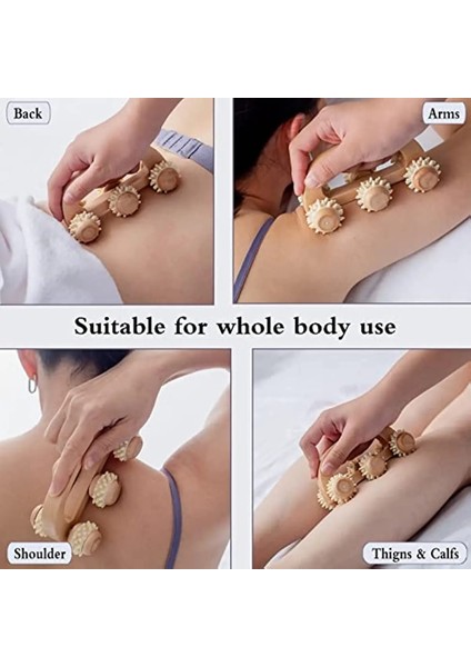 6 El Masaj Silindiri ile Kemer Köprüsü Boğaz Kas Ahşap Terapi Masaj Aletleri Vücut Ahşap Fasya Rulo Derin Doku Lenfatik Drenaj Masajı (Yurt Dışından) modelleri