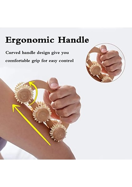 6 El Masaj Silindiri ile Kemer Köprüsü Boğaz Kas Ahşap Terapi Masaj Aletleri Vücut Ahşap Fasya Rulo Derin Doku Lenfatik Drenaj Masajı (Yurt Dışından) fırsatları