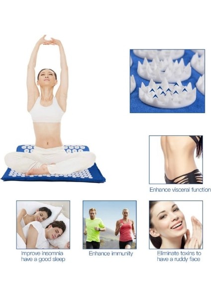 Çim Yeşili Yoga Başak Mat Anti-Stres Akupunktur Pedi Iğne Masaj Akupunktur Mat Baş Boyun Geri Ayak Masajı Yastık (Yurt Dışından) fırsatları